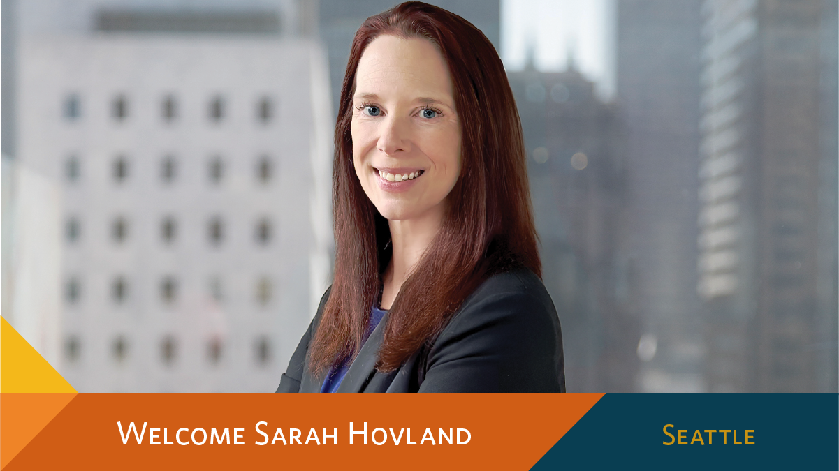 McKinley Irvin Welcomes Senior Attorney Sarah Hovland to Seattle and Everett Offices Image